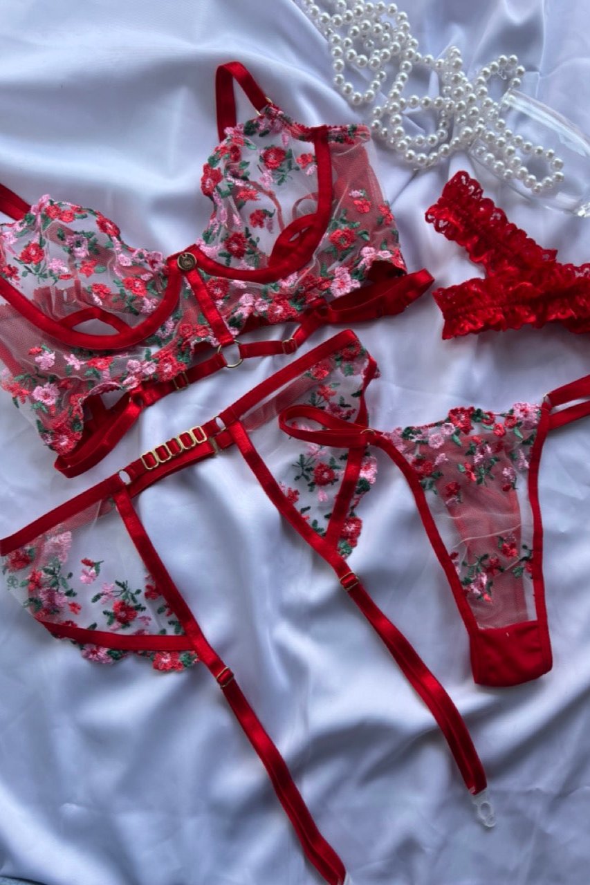 Set de Lencería Rojo Ref. Teresa