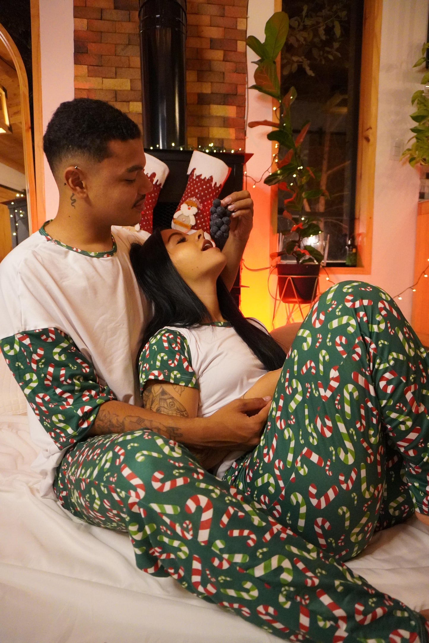 Pijama Navidad Pareja Ref. Bastones