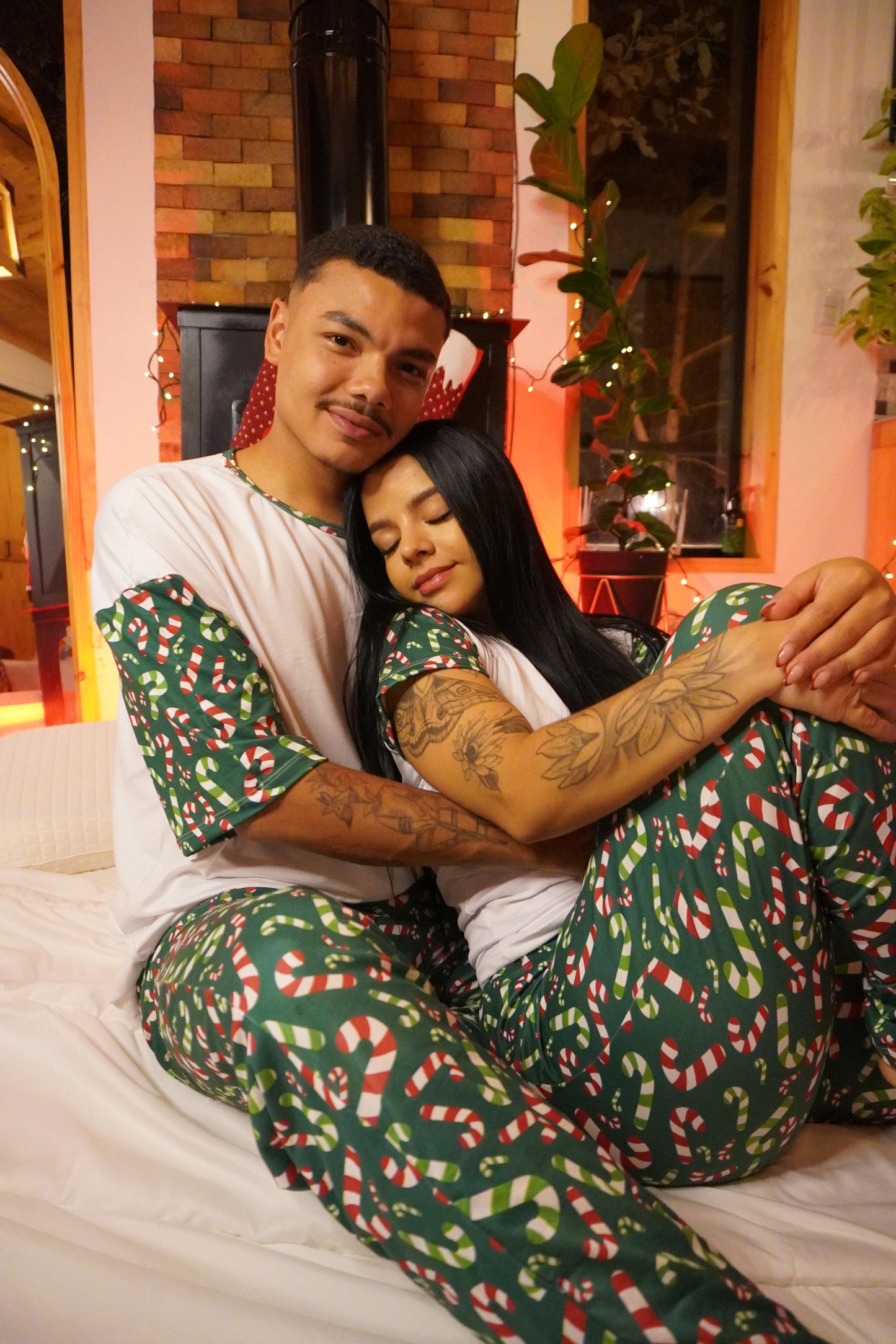 Pijama Navidad Pareja Ref. Bastones