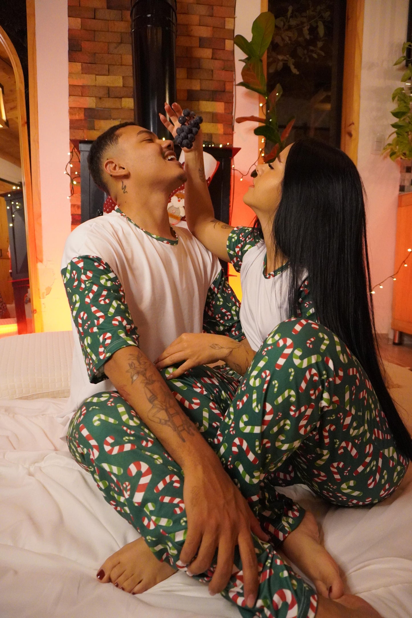 Pijama Navidad Pareja Ref. Bastones