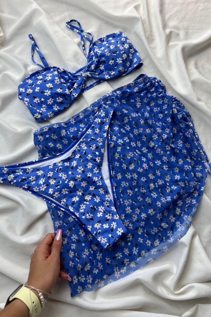 Bikini Pareo Azul